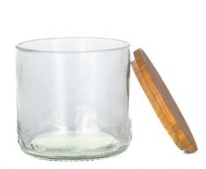 SMALL container with wooden lid