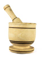 Wooden mortar