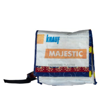School bag made from cement bag