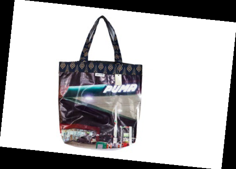 Upcycled camel cement tote bag