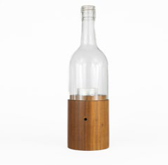 Savanna tea light (round bottle with wood bottom)