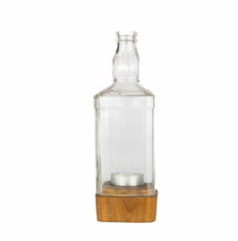 Jack Daniels tea light (rectengular bottle with wood bottom)