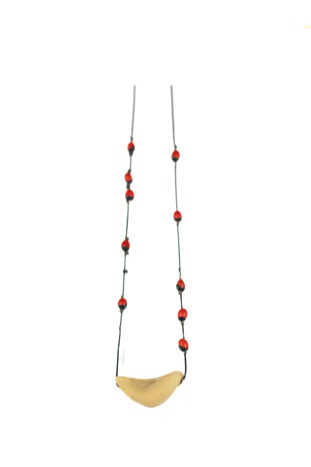 Bottle neck glass necklace