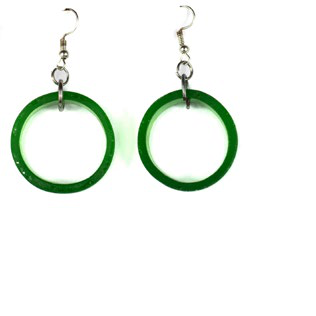 Bottle neck glass earrings