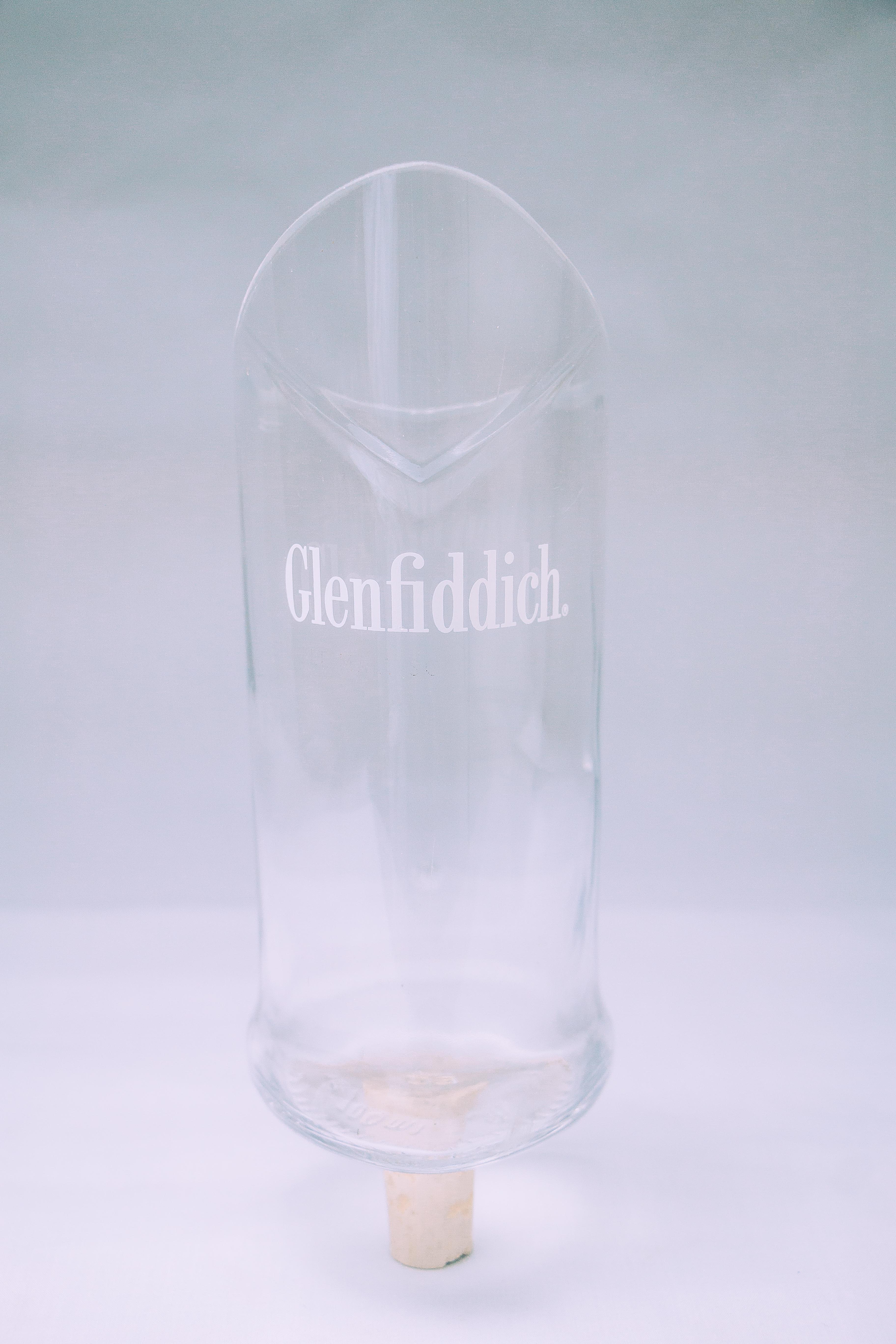 Flower vase white (wine bottle)