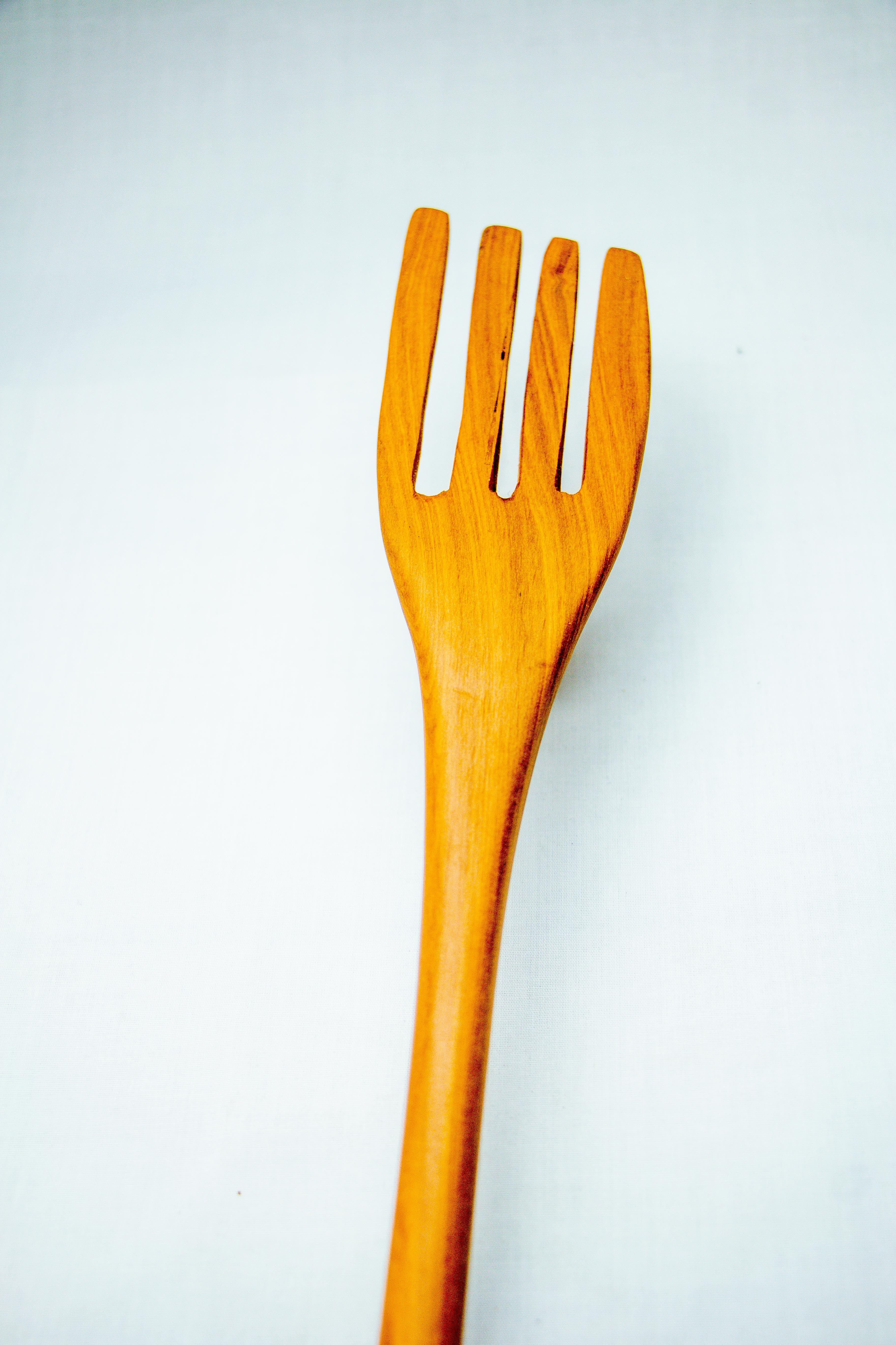 wooden salad fork