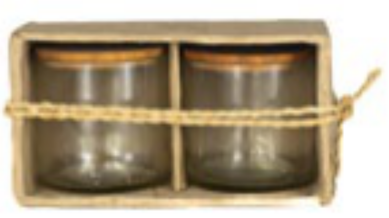 SMALL container with wooden lid