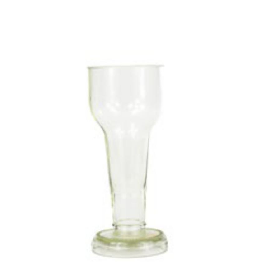 Wine glass with glass stand (white)
